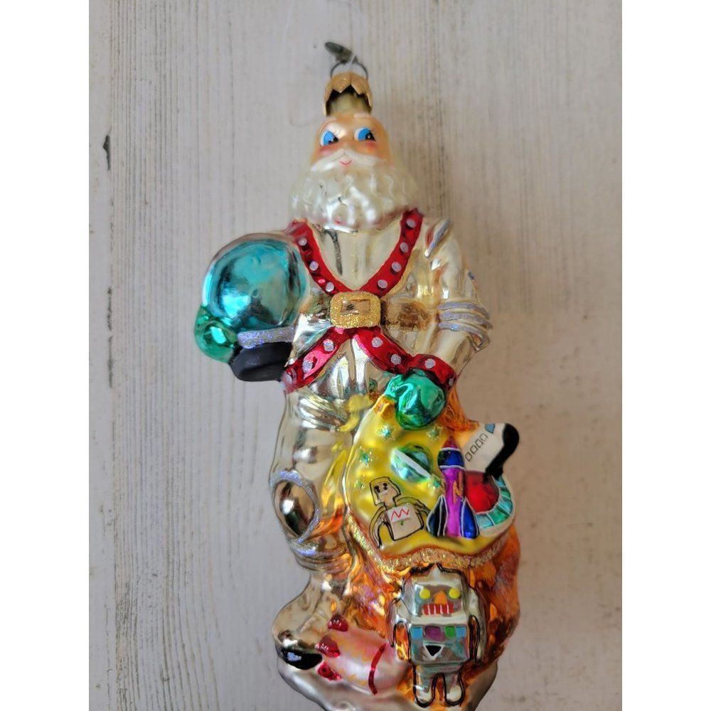 Radko Santa astronaut‎ toys ornament glass vintage